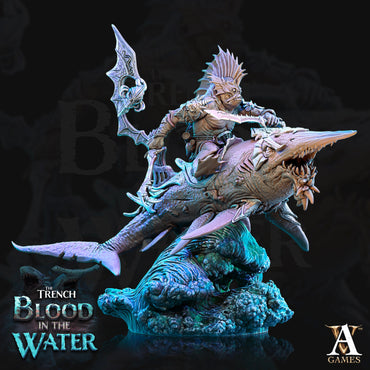 3D Printed Archvillain Games Shakarkha Sharktamers The Trench Blood In the Water 28 32mm D&D (Online Only)