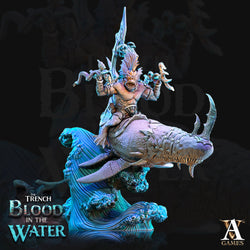3D Printed Archvillain Games Shakarkha Sharktamers The Trench Blood In the Water 28 32mm D&D (Online Only)
