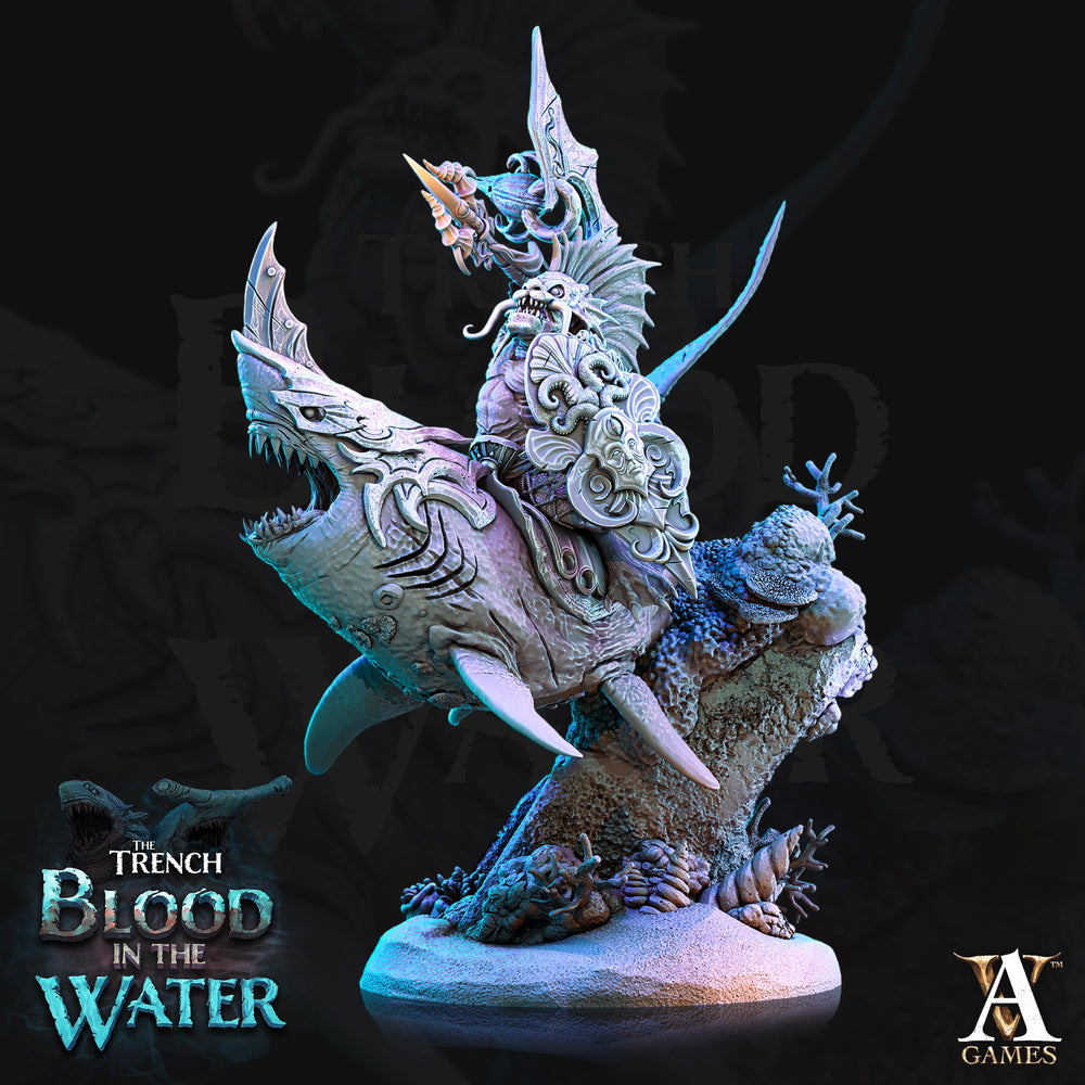 3D Printed Archvillain Games Shakarkha Sharktamers The Trench Blood In the Water 28 32mm D&D (Online Only)