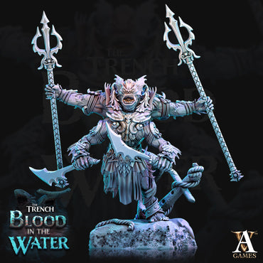 3D Printed Archvillain Games Shakarkha Tidebringers The Trench Blood In the Water 28 32mm D&D (Online Only)