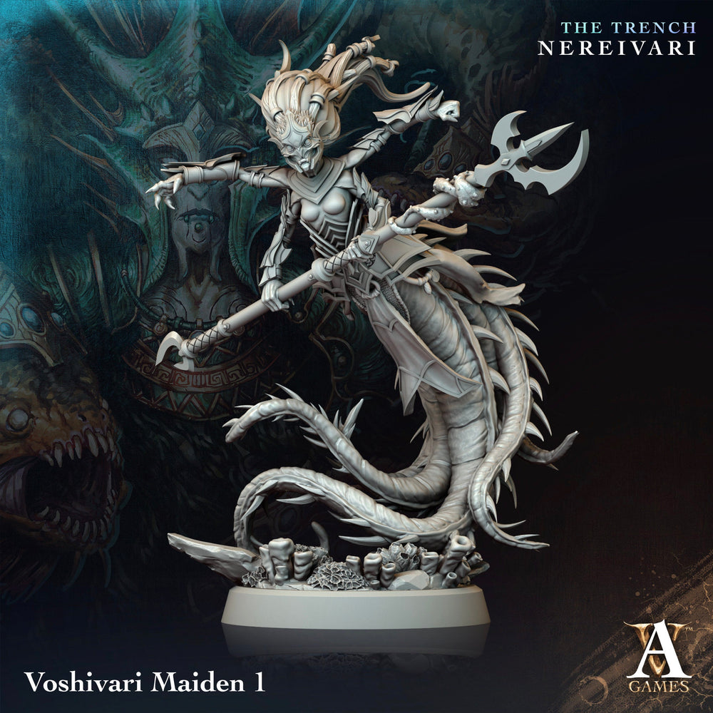 3D Printed Archvillain Games Voshivari Maiden The Trench Nereivari Archvillain Society Vol XXXV 28 32mm D&D (Online Only)