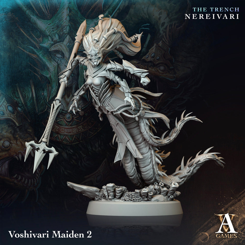 3D Printed Archvillain Games Voshivari Maiden The Trench Nereivari Archvillain Society Vol XXXV 28 32mm D&D (Online Only)