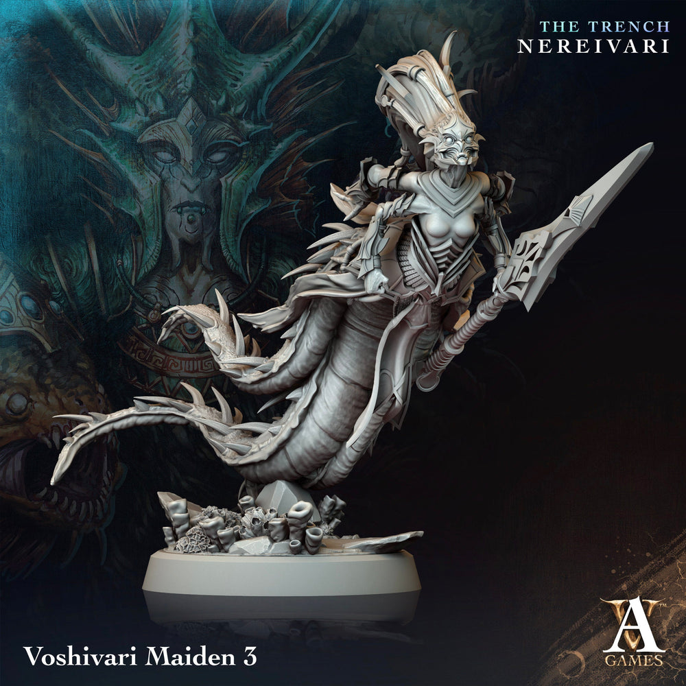 3D Printed Archvillain Games Voshivari Maiden The Trench Nereivari Archvillain Society Vol XXXV 28 32mm D&D (Online Only)