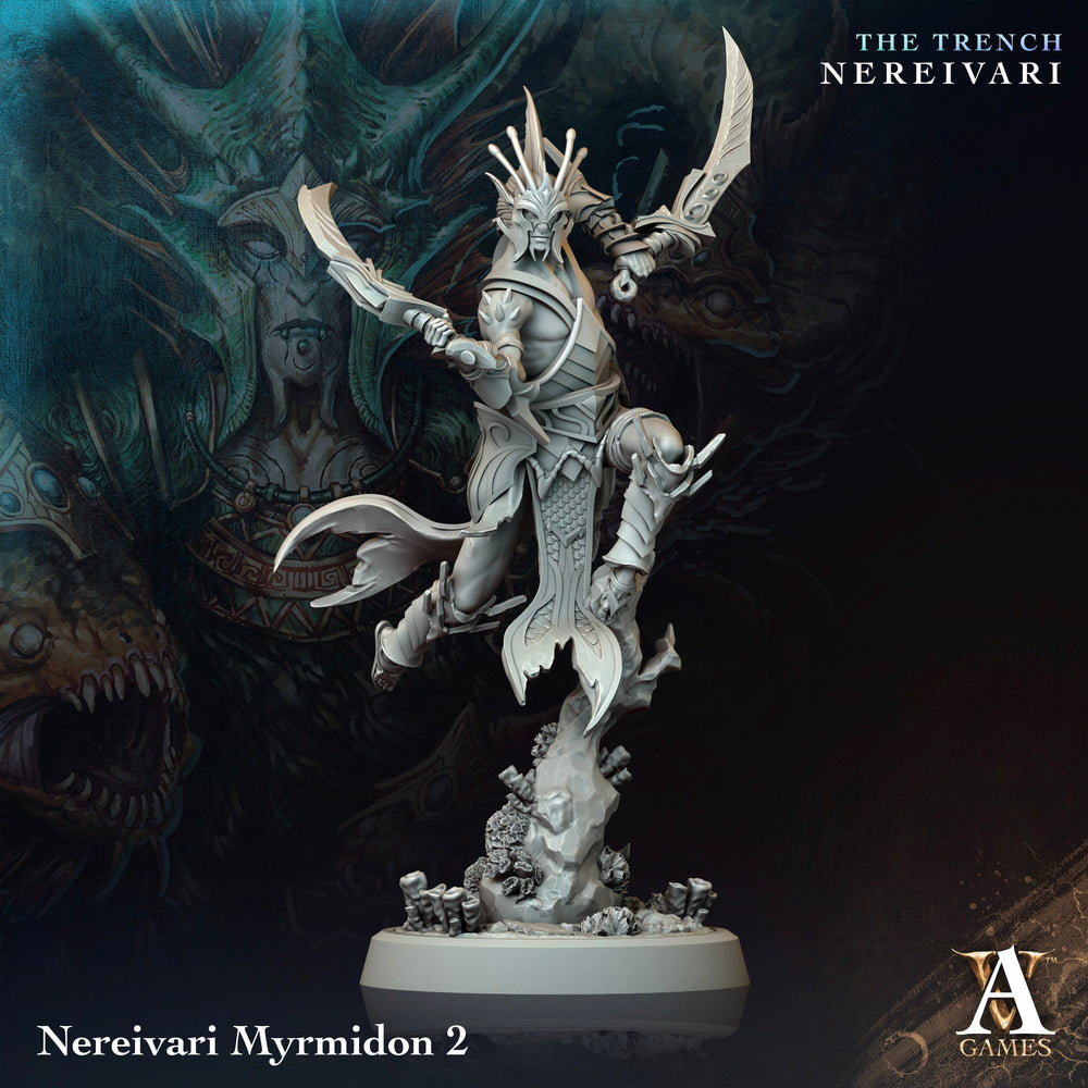 3D Printed Archvillain Games Nereivari Myrmidon The Trench Nereivari Archvillain Society Vol XXXV 28 32mm D&D (Online Only)