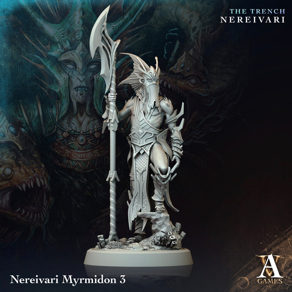 3D Printed Archvillain Games Nereivari Myrmidon The Trench Nereivari Archvillain Society Vol XXXV 28 32mm D&D (Online Only)