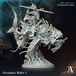 3D Printed Archvillain Games Neriadrac Rider The Trench Nereivari Archvillain Society Vol XXXV 28 32mm D&D (Online Only)