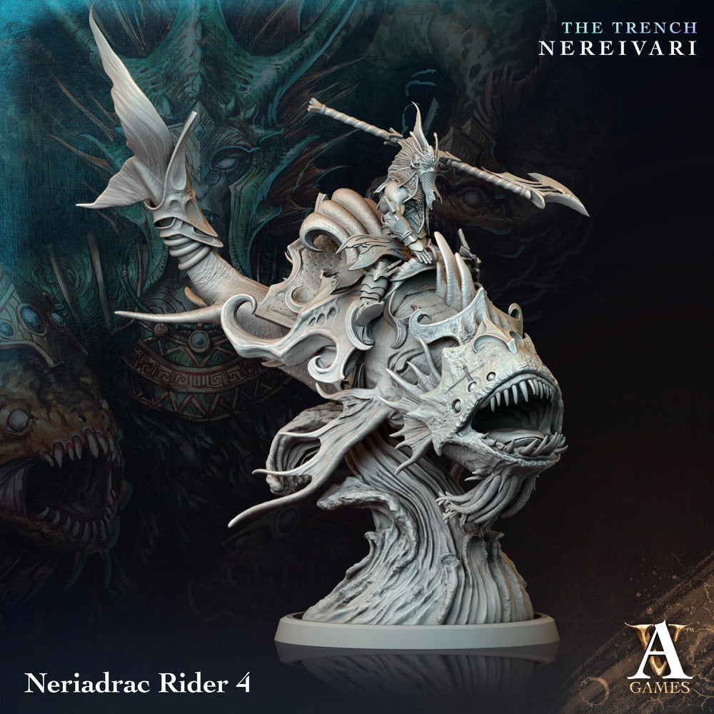 3D Printed Archvillain Games Neriadrac Rider The Trench Nereivari Archvillain Society Vol XXXV 28 32mm D&D (Online Only)