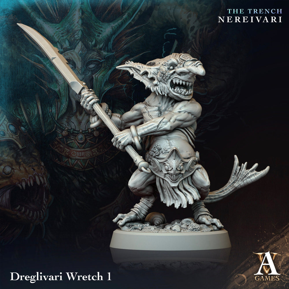 3D Printed Archvillain Games Dreglivari Wretch The Trench Nereivari Archvillain Society Vol XXXV 28 32mm D&D (Online Only)