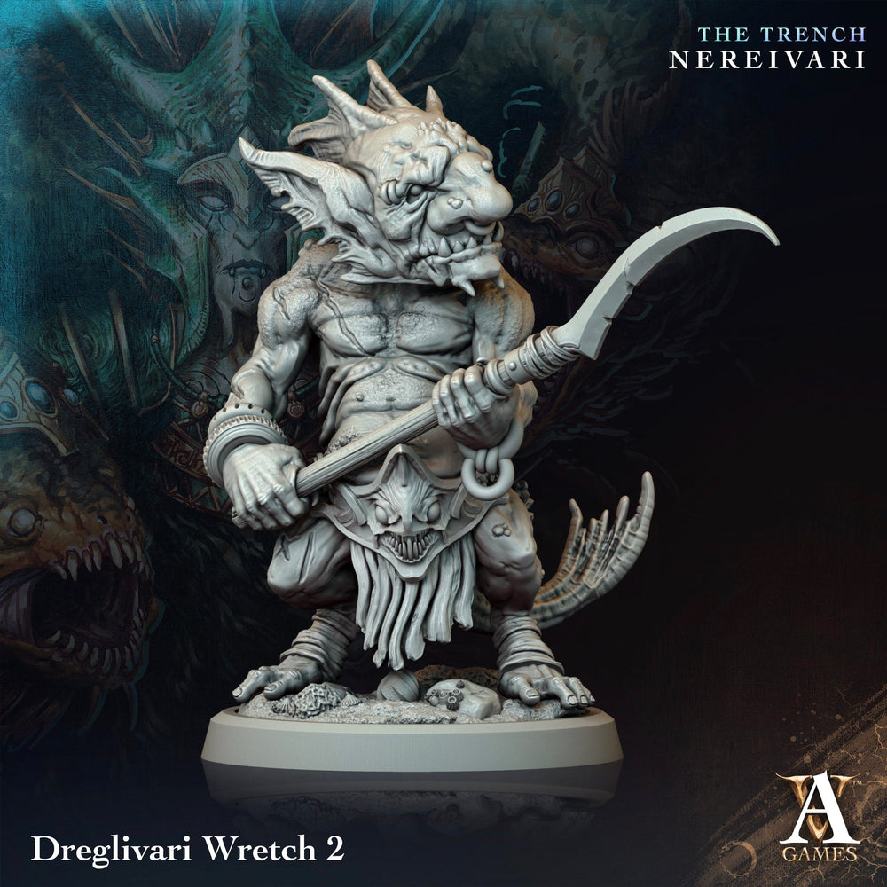 3D Printed Archvillain Games Dreglivari Wretch The Trench Nereivari Archvillain Society Vol XXXV 28 32mm D&D (Online Only)