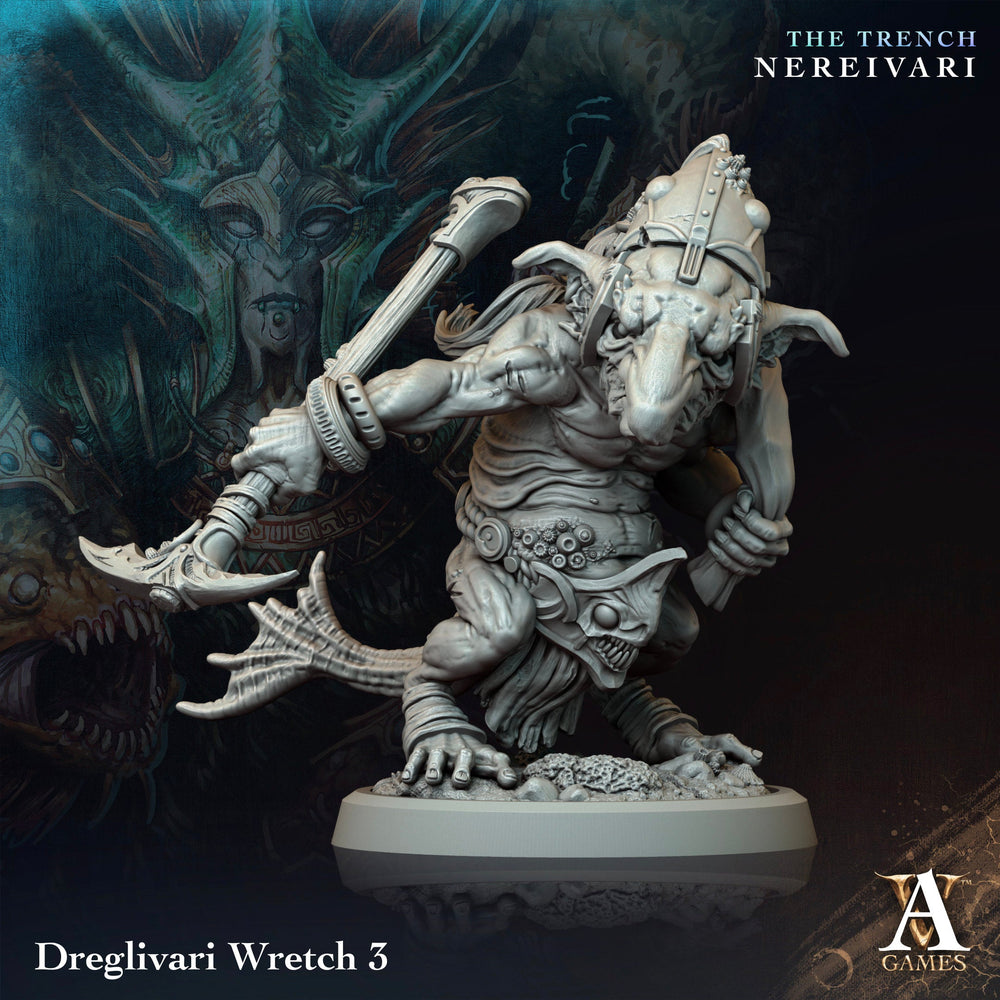 3D Printed Archvillain Games Dreglivari Wretch The Trench Nereivari Archvillain Society Vol XXXV 28 32mm D&D (Online Only)