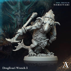3D Printed Archvillain Games Dreglivari Wretch The Trench Nereivari Archvillain Society Vol XXXV 28 32mm D&D (Online Only)