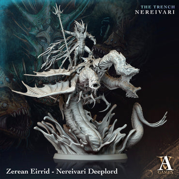 3D Printed Archvillain Games Zerean Eirrid Nereivari Deeplord The Trench Nereivari Archvillain Society Vol XXXV 28 32mm D&D (Online Only)
