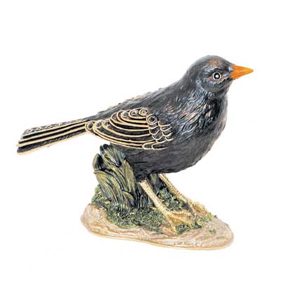 TU8106 Blackbird Flora and Fauna Crystal Mementos Collectible Figurine (ONLINE ORDER ONLY)