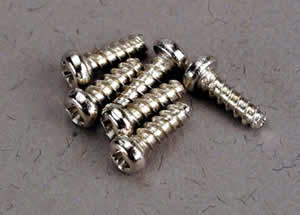 TX2674 Screws - 2x6mm - round head - self tapping (6) (ONLINE ORDER ONLY)