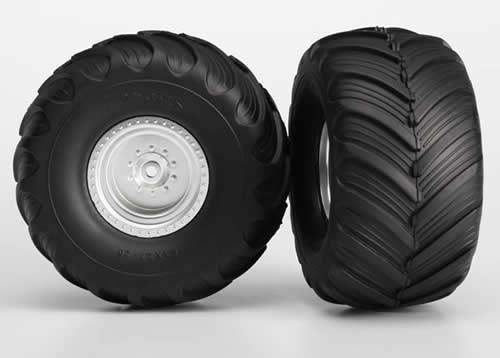 TX3663 Tires And Wheels, Assembled Electric Rear Traxxis (ONLINE ORDER ONLY)