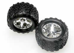 TX4171 All Star Chrome Wheels /w Talon Tires Complete, 2 each (ONLINE ORDER ONLY)