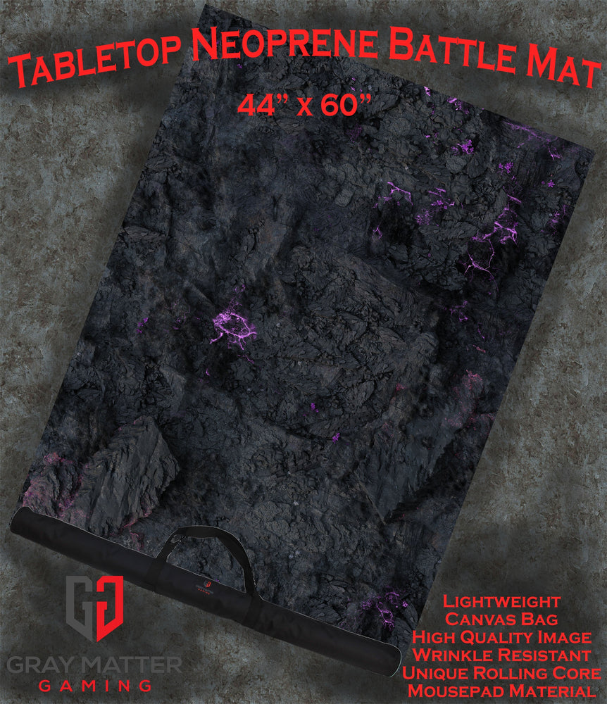 Tainted Cavern | Neoprene Battle Mat with Bag | Baron of Dice (ONLINE ORDER ONLY)