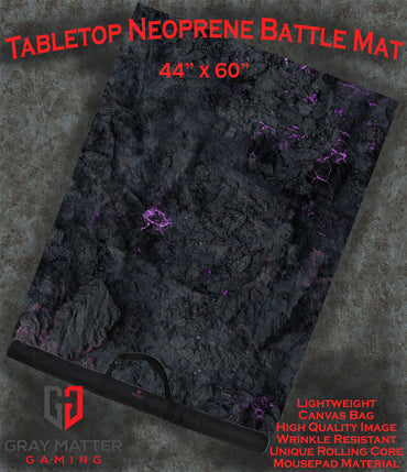 Tainted Cavern | Neoprene Battle Mat with Bag | Baron of Dice