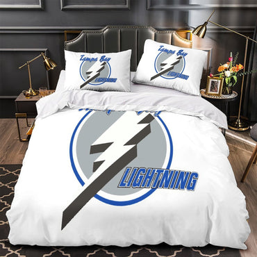 Tampa Bay Lightning Bedding Set Quilt Duvet Cover Without Filler (Online Order Only)