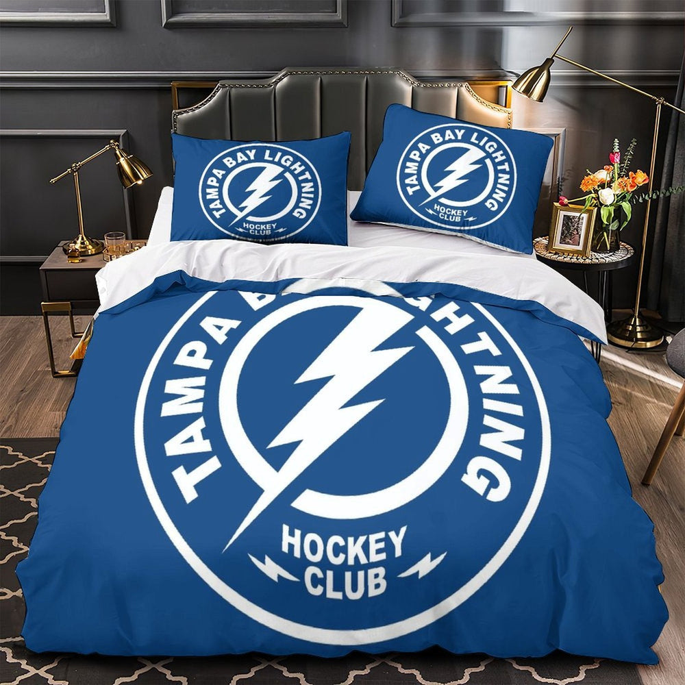Tampa Bay Lightning Bedding Set Quilt Duvet Cover Without Filler (Online Order Only)