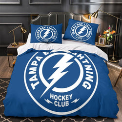 Tampa Bay Lightning Bedding Set Quilt Duvet Cover Without Filler (Online Order Only)