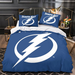 Tampa Bay Lightning Bedding Set Quilt Duvet Cover Without Filler (Online Order Only)