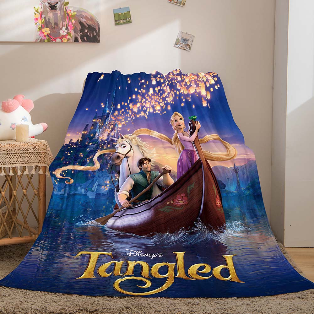 Tangled Blanket Pattern Flannel Throw Room Decoration (Online Order Only)