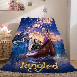 Tangled Blanket Pattern Flannel Throw Room Decoration (Online Order Only)