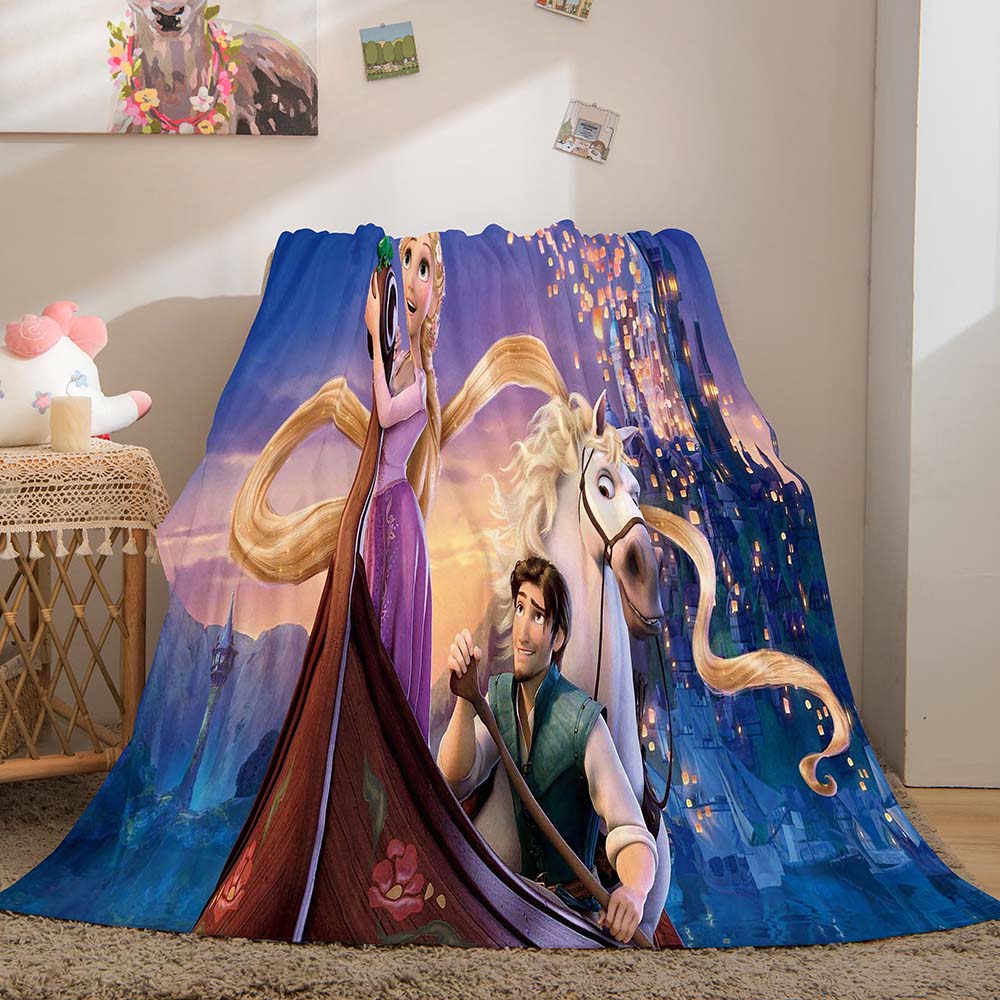 Tangled Blanket Pattern Flannel Throw Room Decoration (Online Order Only)