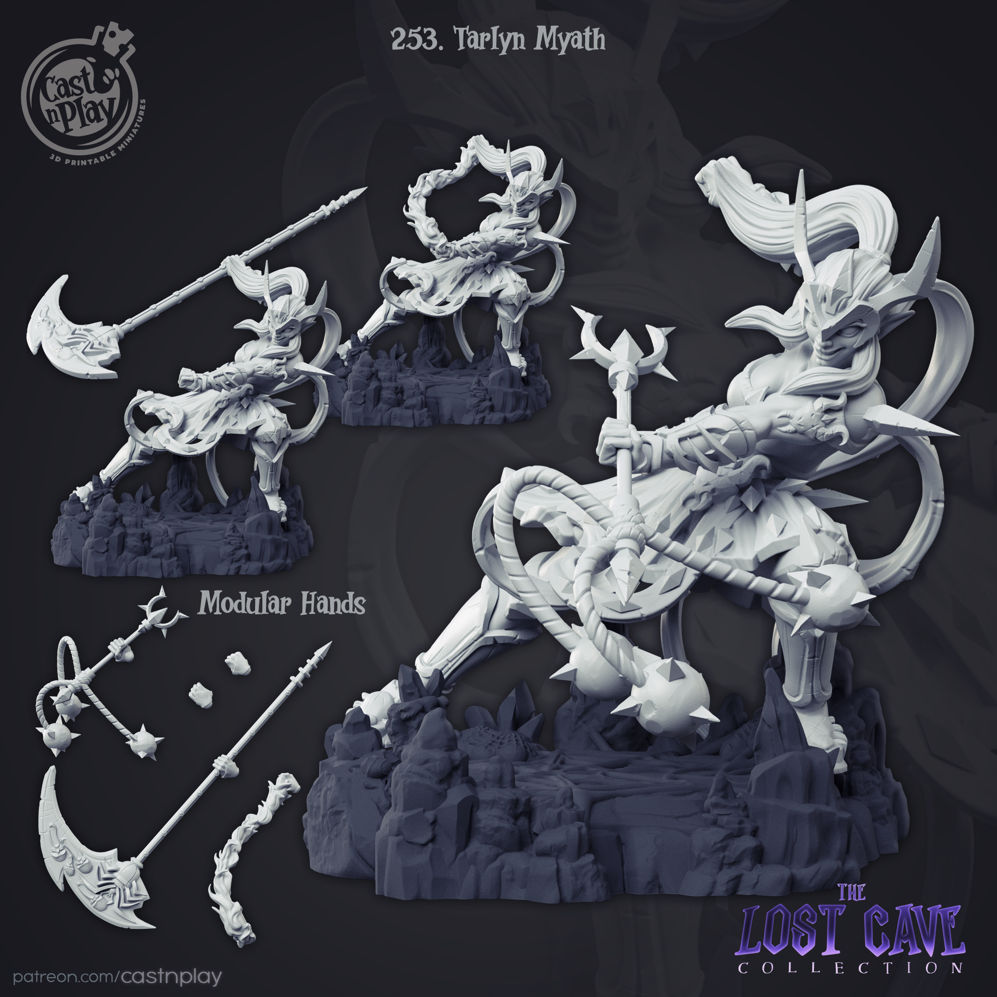3D Printed Cast n Play Lost Cave Collection - Tarlyn Myath 28mm 32mm D&D (Online Only)