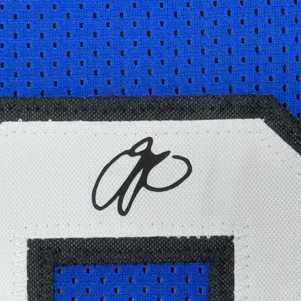 Framed Facsimile Autographed Jayson Tatum 35x39 Duke Blue Reprint Laser Auto College Basketball Jersey (ONLINE ORDER ONLY)