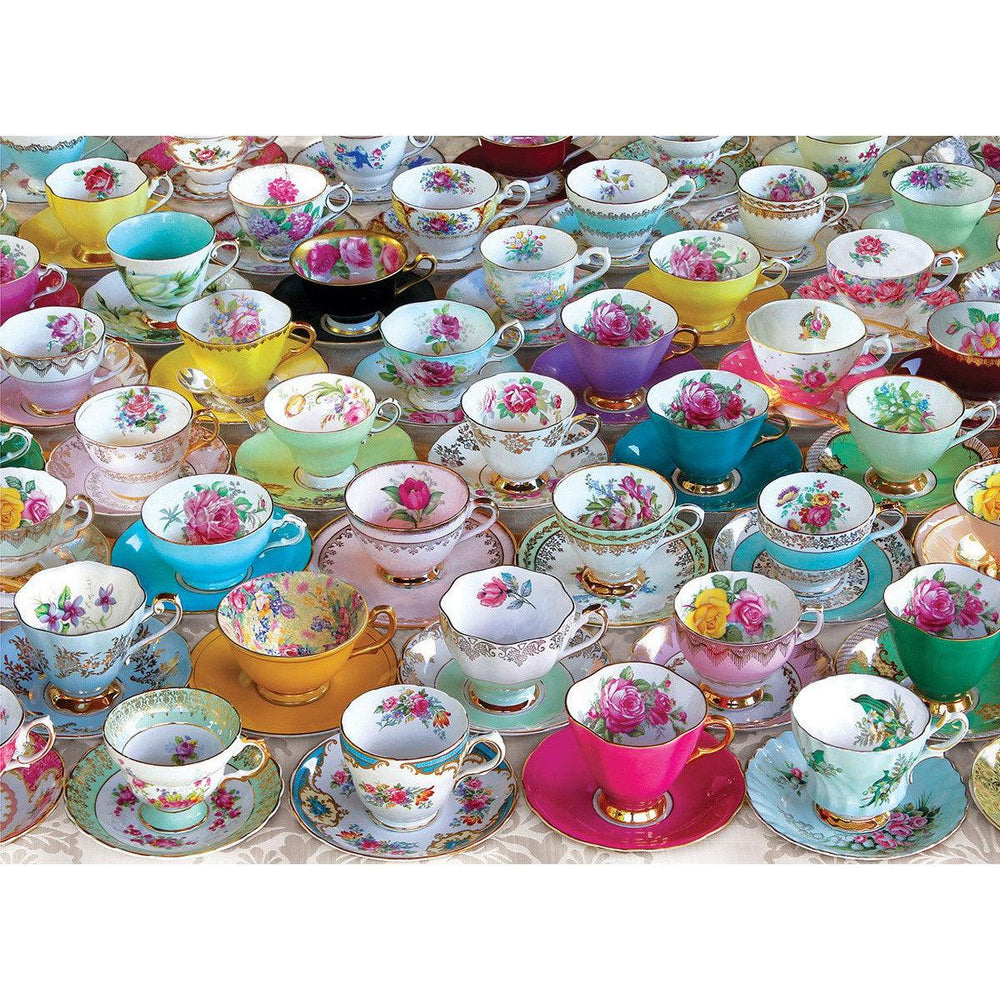 Tea Cup Party 1000 Piece Jigsaw Puzzle in Tin Eurographics (ONLINE ORDER ONLY)
