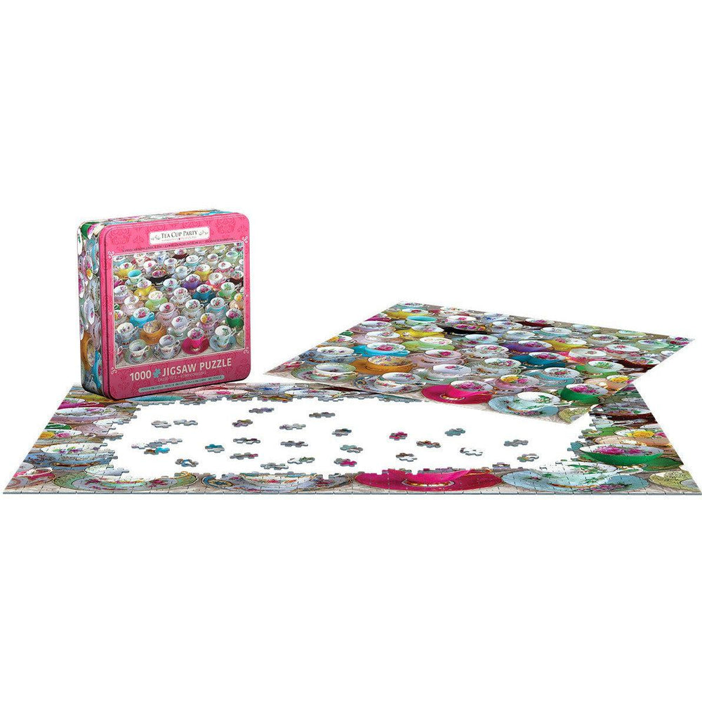 Tea Cup Party 1000 Piece Jigsaw Puzzle in Tin Eurographics (ONLINE ORDER ONLY)