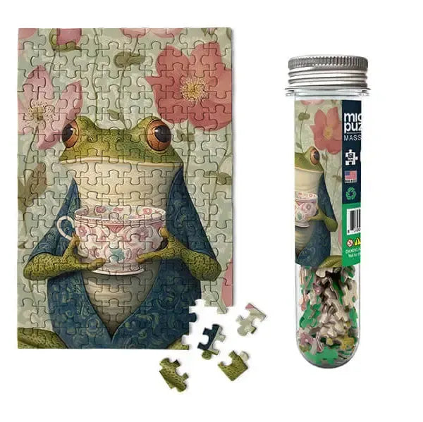 Tea Time Frog 150 Piece Mini Jigsaw Puzzle Micro Puzzles (ONLINE ORDER ONLY)