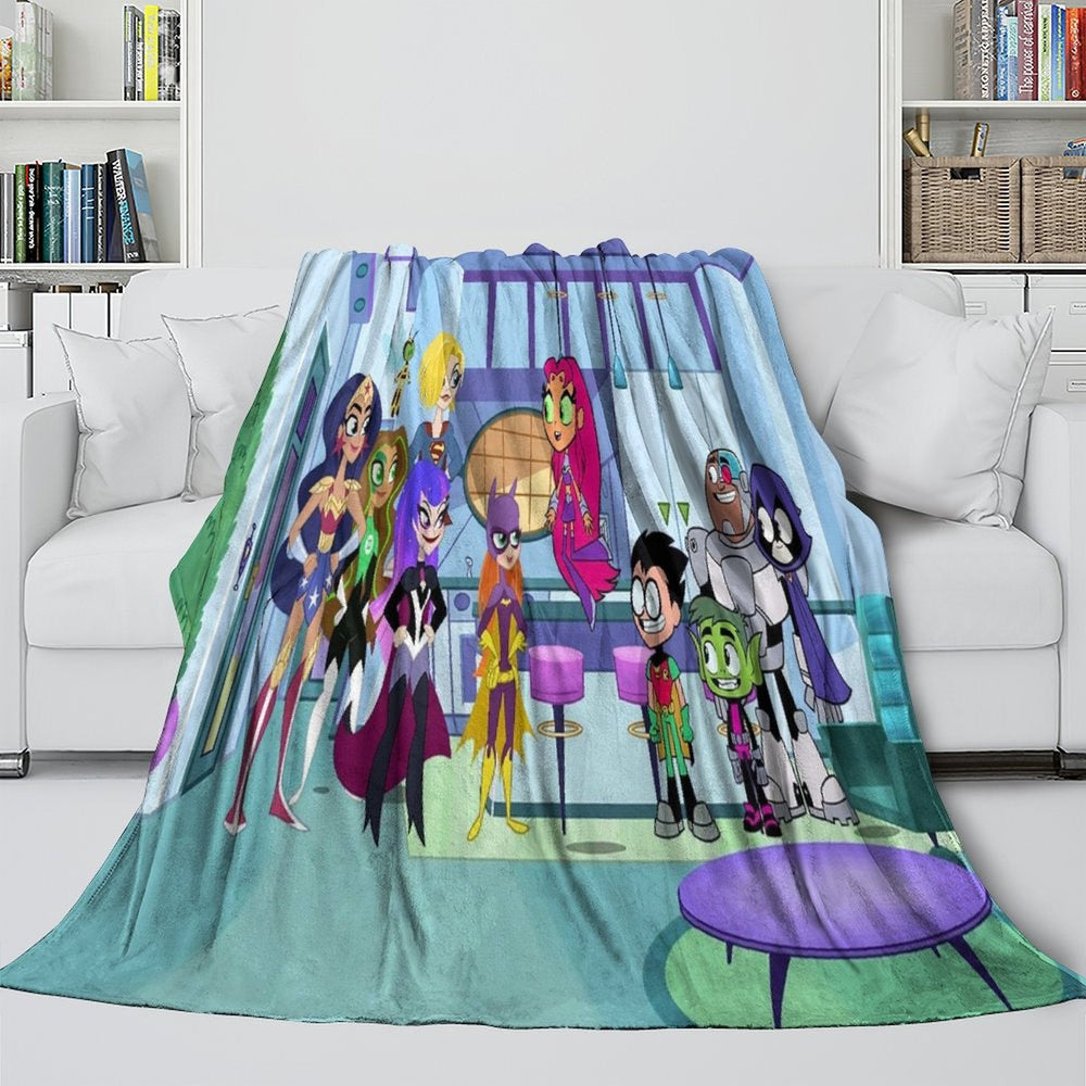 Teen Titans Go Blanket Flannel Throw Room Decoration (Online Order Only)