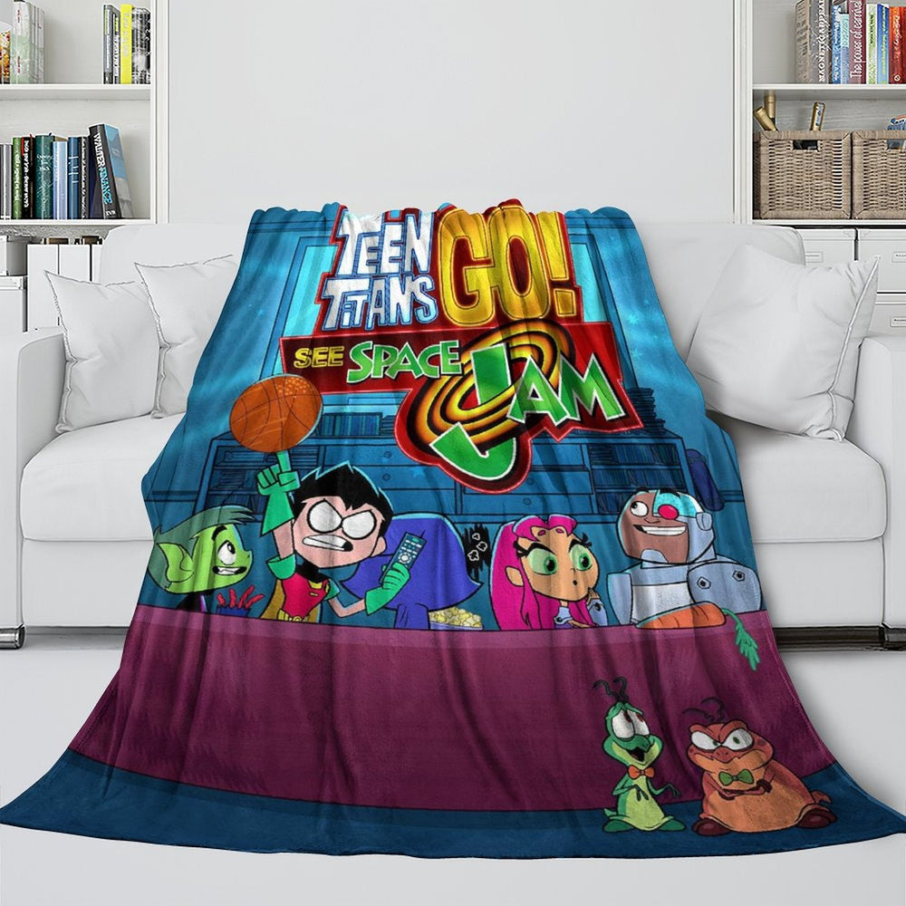 Teen Titans Go Blanket Flannel Throw Room Decoration (Online Order Only)