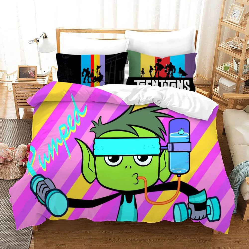 Teen Titans Go Cosplay Bedding Set Quilt Cover Without Filler (Online Order Only)