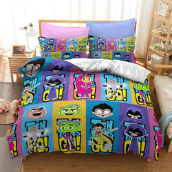 Teen Titans Go Cosplay Bedding Set Quilt Cover Without Filler (Online Order Only)