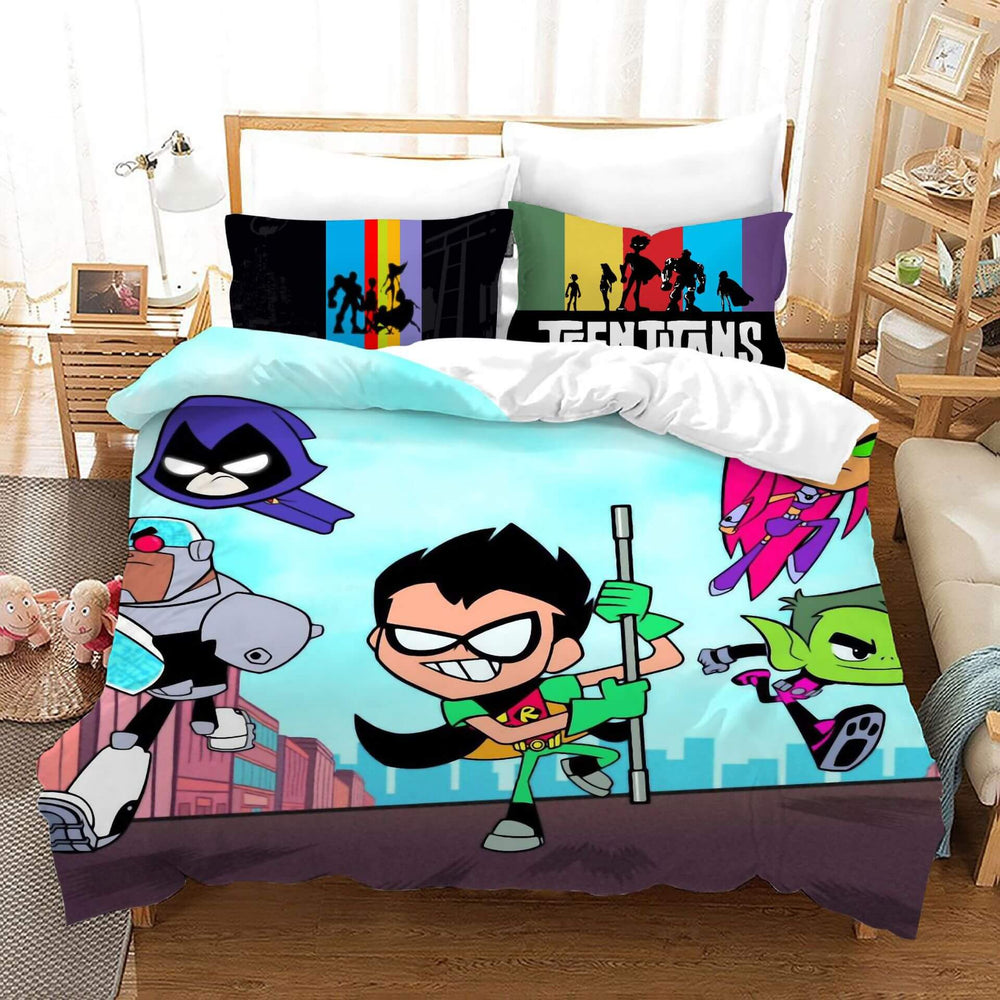 Teen Titans Go Cosplay Bedding Set Quilt Cover Without Filler (Online Order Only)