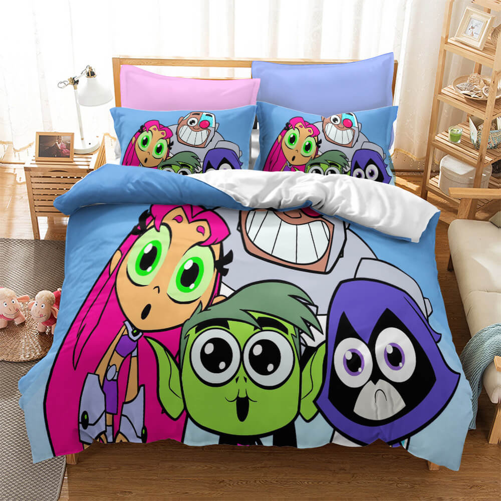 Teen Titans Go Pattern Bedding Set Quilt Cover Without Filler (Online Order Only)