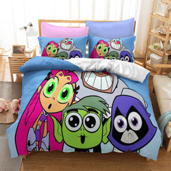 Teen Titans Go Pattern Bedding Set Quilt Cover Without Filler (Online Order Only)