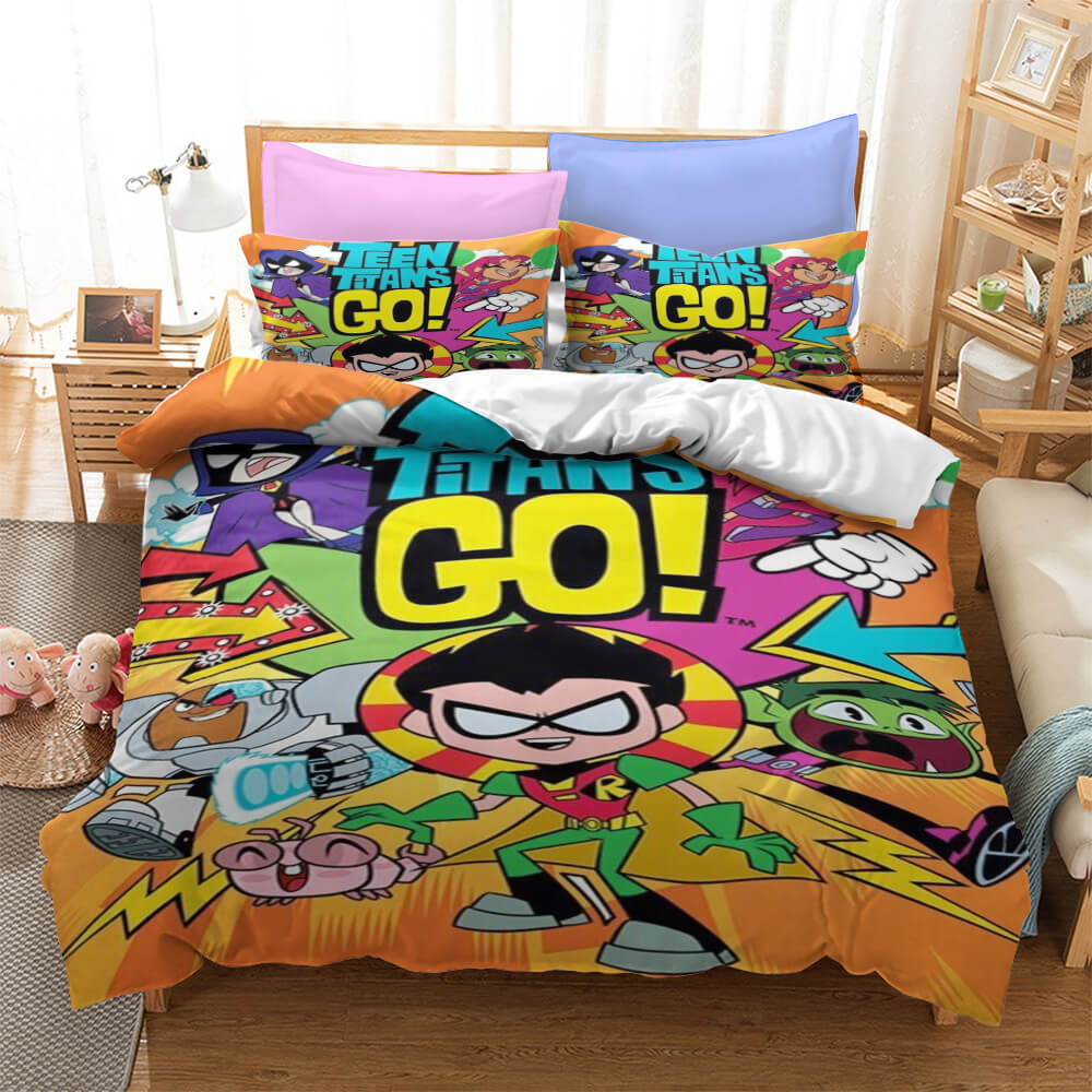 Teen Titans Go Pattern Bedding Set Quilt Cover Without Filler (Online Order Only)