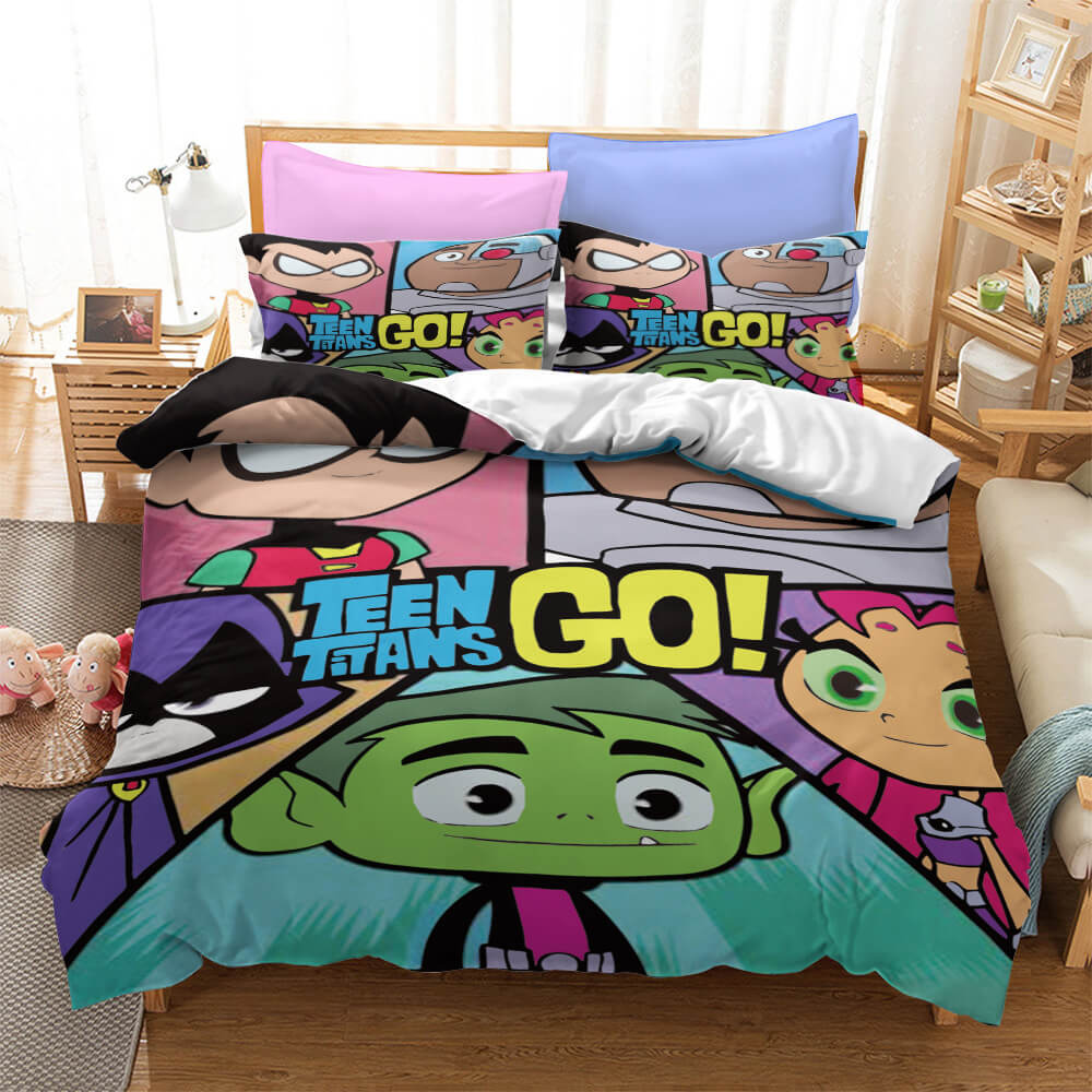 Teen Titans Go Pattern Bedding Set Quilt Cover Without Filler (Online Order Only)