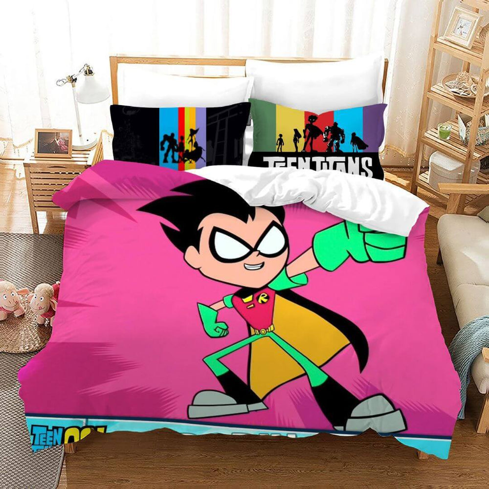Teen Titans Go Pattern Bedding Set Quilt Cover Without Filler (Online Order Only)
