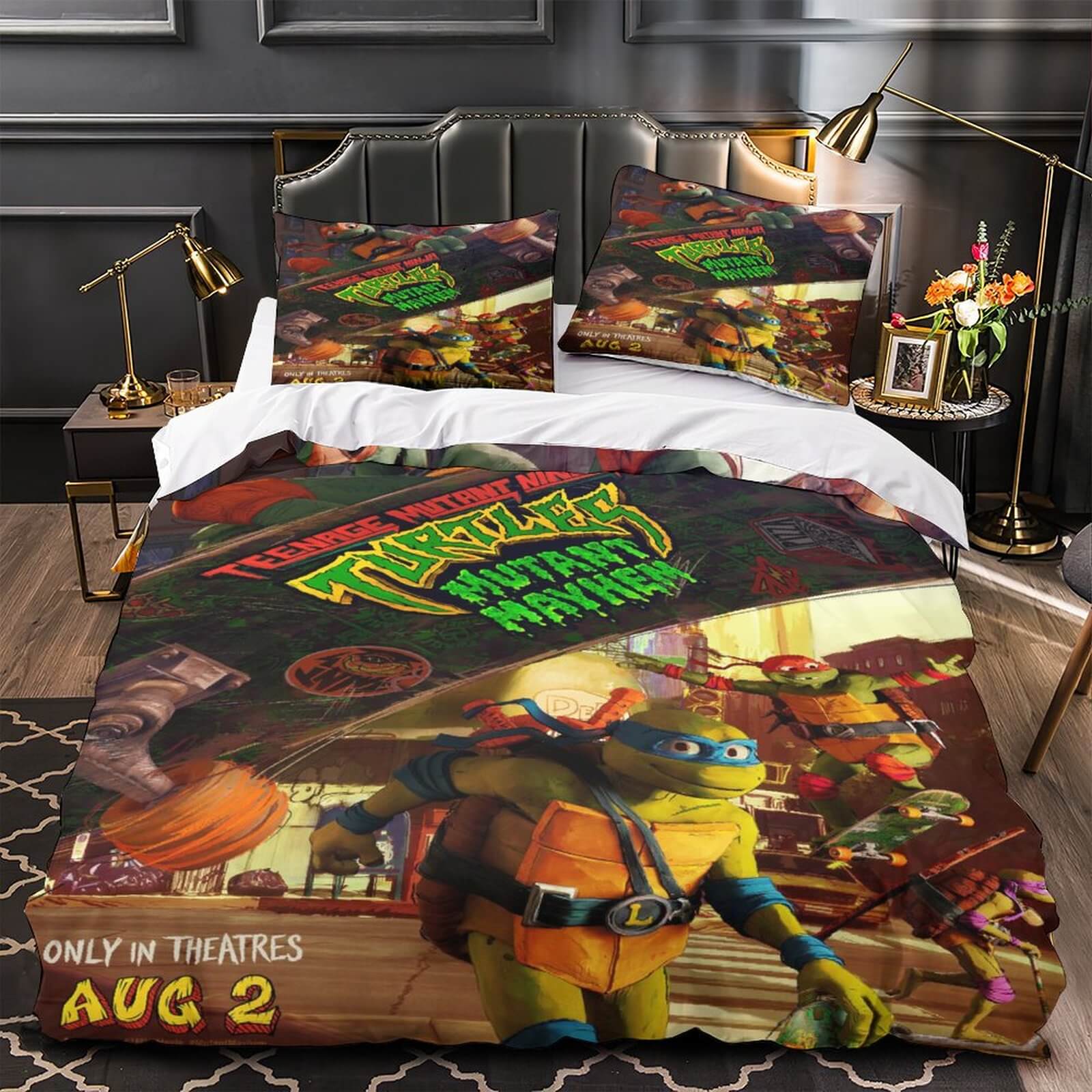 Teenage Mutant Ninja Turtles Mutant Mayhem Bedding Set Quilt Duvet Cover Without Filler (Online Order Only)