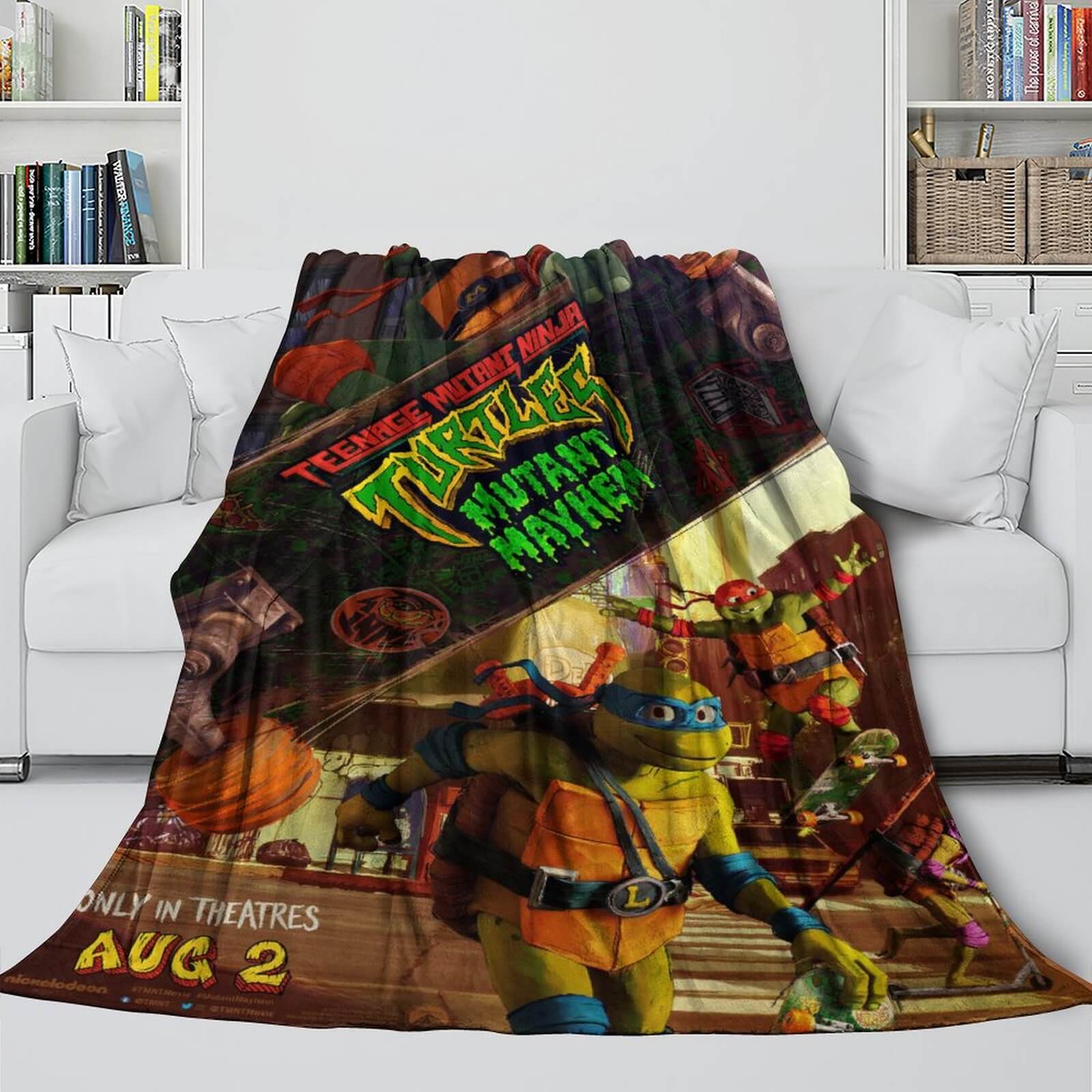 Teenage Mutant Ninja Turtles Mutant Mayhem Blanket Flannel Fleece Throw (Online Order Only)