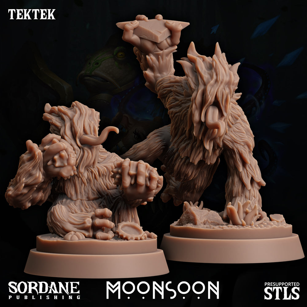 3D Printed Sordane Publishing Tektek Moonsoon 28 32mm D&D (Online Only)