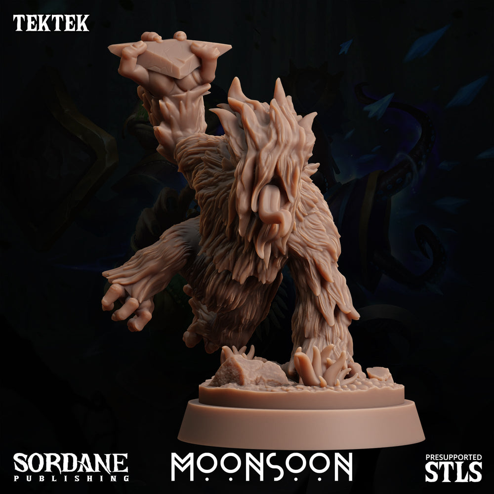 3D Printed Sordane Publishing Tektek Moonsoon 28 32mm D&D (Online Only)