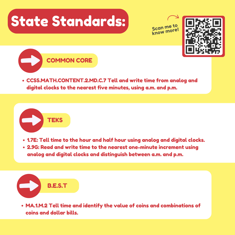 Telling Time Card Pack (Online Order Only)