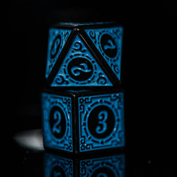 Pre-Order || Temple Ruins Blue Acrylic Dice Set